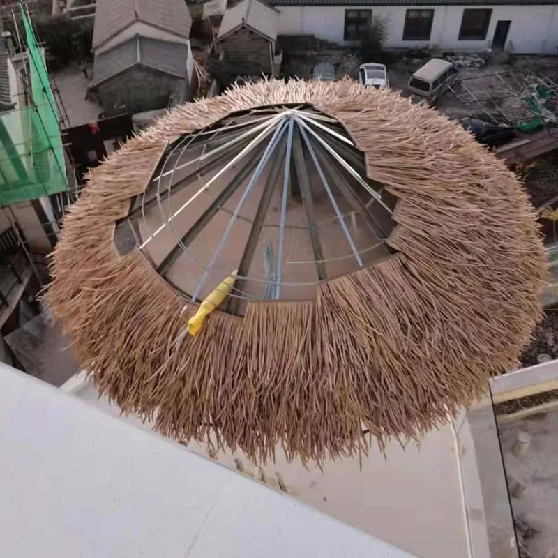 Скидка Искусственное пластиковое соломенное искусственное растение 50x100 см, имитация соломенного растения для наружной крыши, павильона, домашнег...