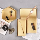 Лоток для хранения, органайзер, Золотой декоративный лоток, роскошная тарелка, Геометрическая тарелка для хранения ювелирных изделий, демонстрационная тарелка, аксессуары для домашнего декора