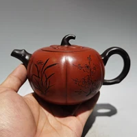 7 chinese yixing zisha pottery four seasons rich flowers bamboo teapot purple clay pot kettle red mud ornaments gather fortune