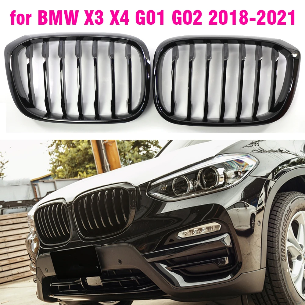 

Глянцевая черная передняя решетка для почек, решетка для BMW X3 G01 X4 G02 для BMW X3 25i 28i для BMW X4 25i 30i