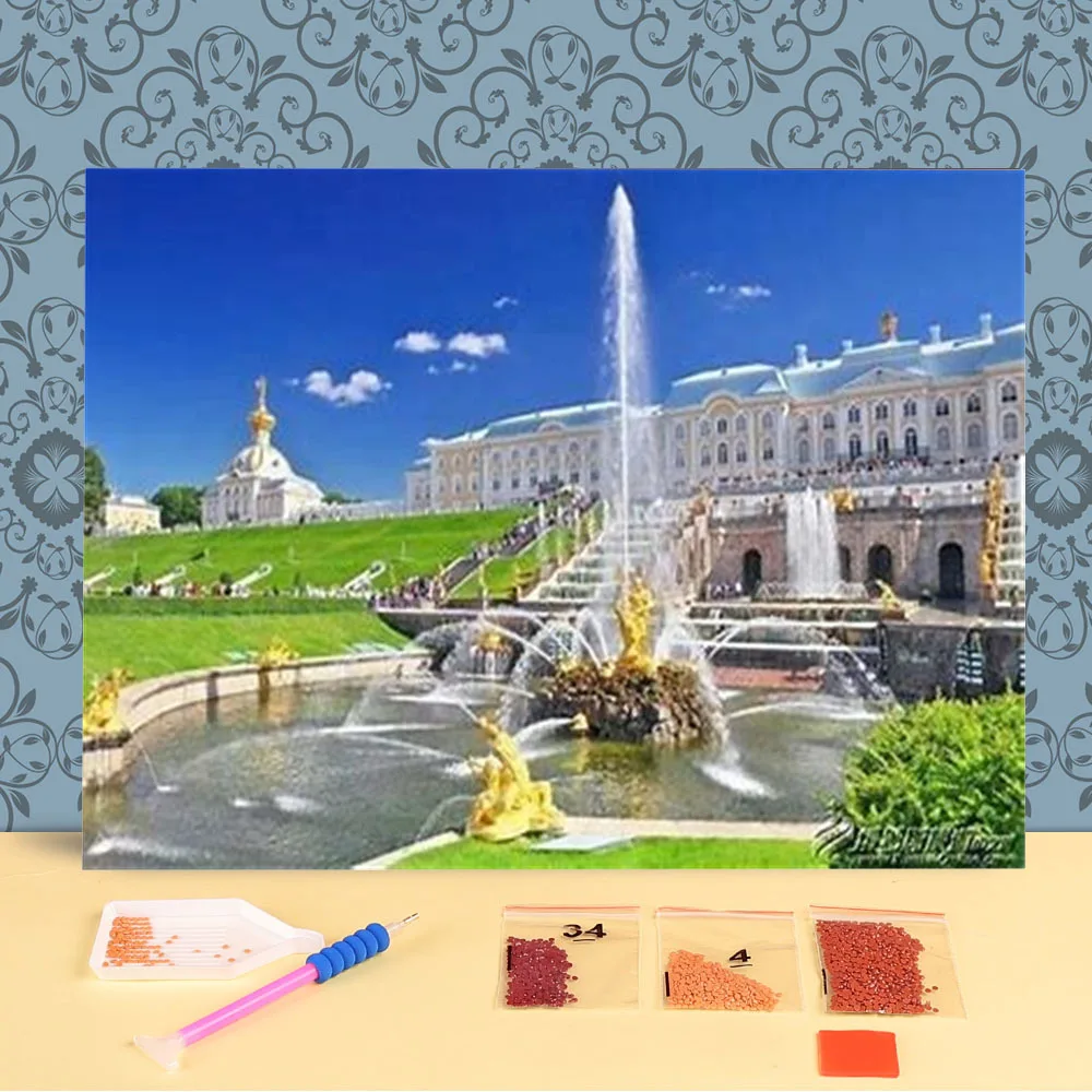 

Nature Scenery Countryside Idyllic Landscape Tiger DIY Full Diamond Mosaic Diamond Diamond Embroidery Complete Kit