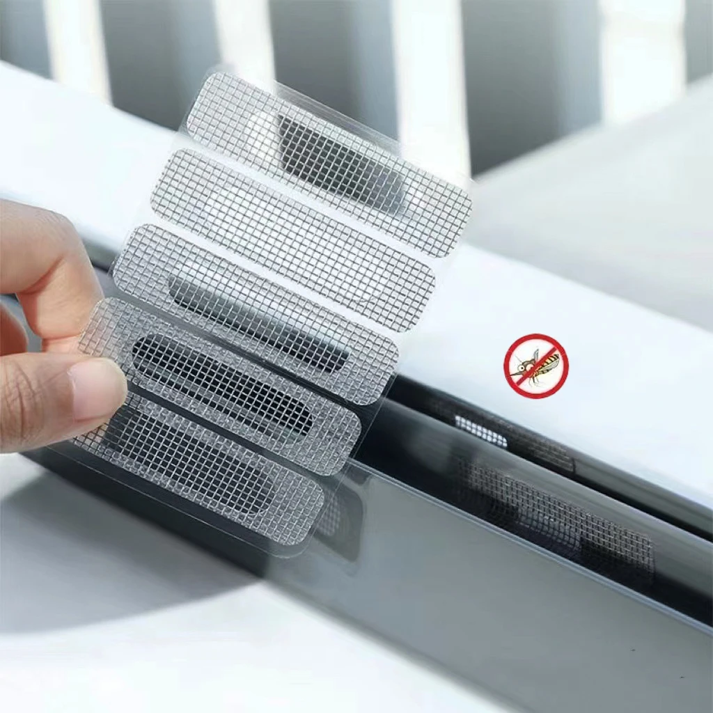 

50pc Anti Mosquito Net Fly Bug Insect Away Mesh Adhesive Window Screen Repair Tape Hole Cover Home Balcony Door Net Repair Patch
