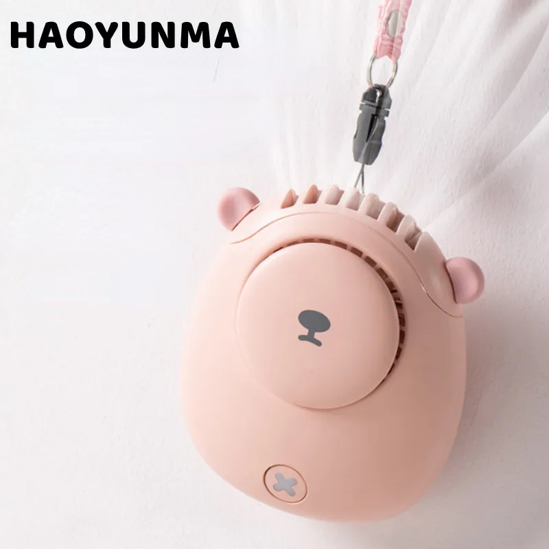 

Leafless Hanging Neck Fan USB Cute Pet Portable Mini Desk Fan Rechargeable Handheld Travel Fan 1200mAh Waist Fan
