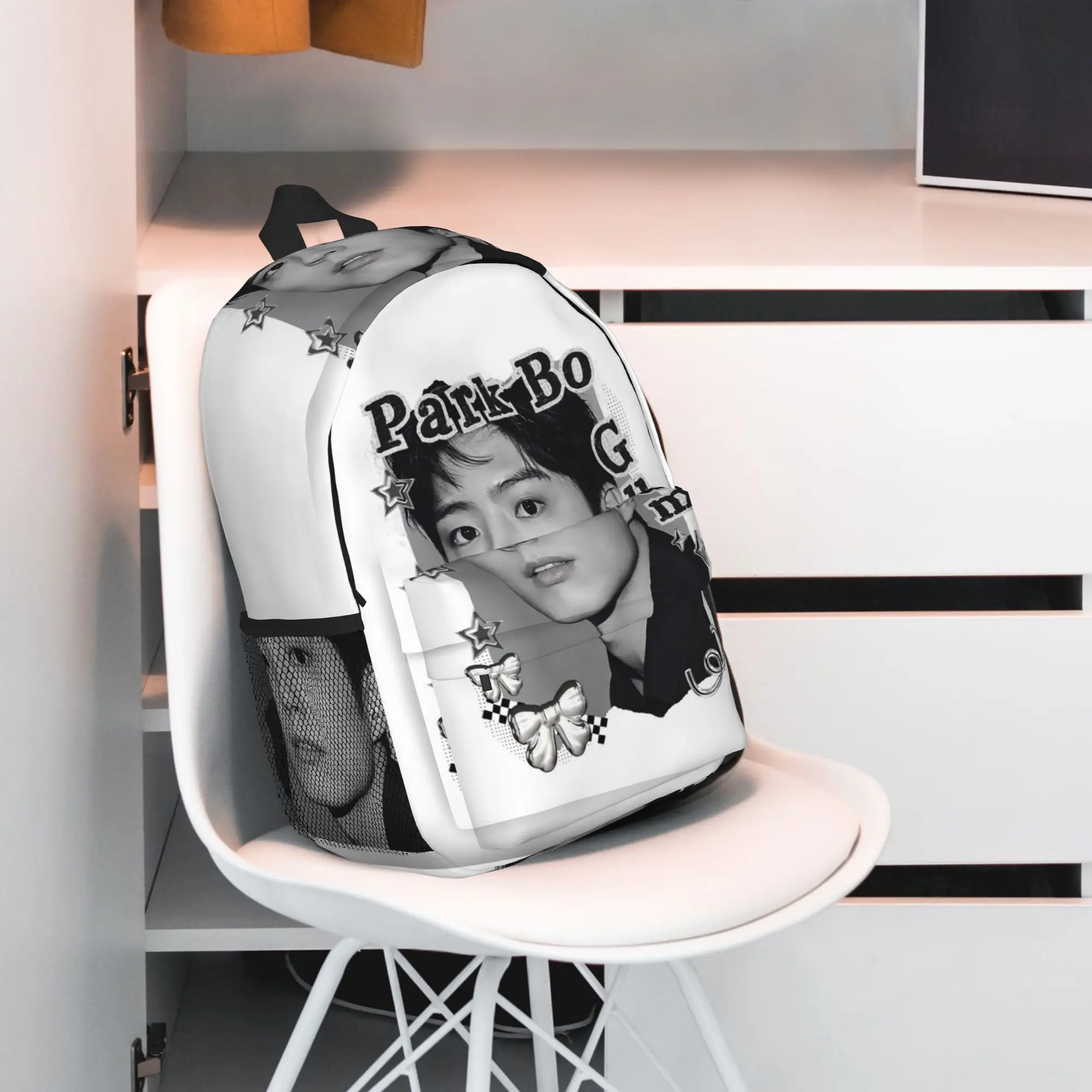 Фото Рюкзак Park Bo Gum Kpop, хит продаж, вместительный, для мальчиков и девочек, школьный ранец, сумка через плечо для мужчин и женщин №5
