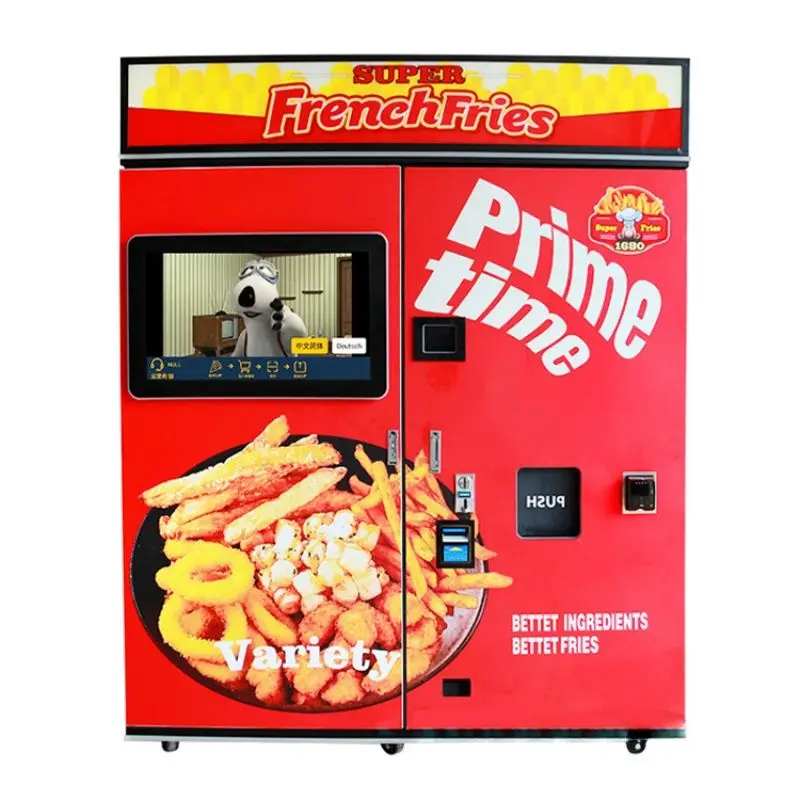 Máquina de Batatas Fritas Inteligente Totalmente Automática Máquina de Venda Automática Comercial de Batatas Fritas Máquina de Venda Automática sem Atendente 24 Horas