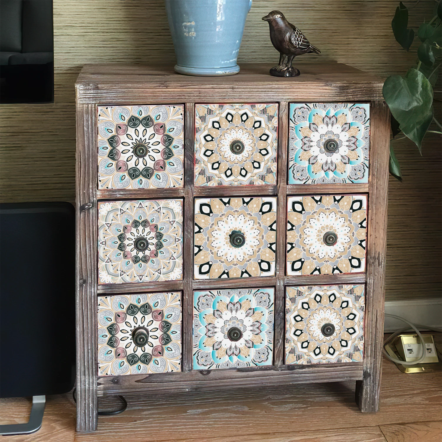 24 шт. наклейки на стену в европейском стиле ретро художественная плитка с