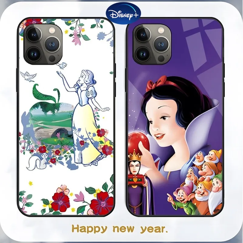 

Disney Snow White Phone Case Tempered Glass For IPhone 13 12 11 Pro Max Mini X XR XS Max 8 7 6s Plus SE 2020 Shell Fundas
