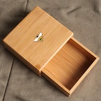 retro jewelry box natural wood clamshell storage hand decoration wooden box storage box jewellry handmade craft box case