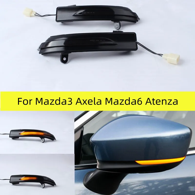 

Black LED Dynamic Turn Signal Blinker Sequential Indicator Side Mirror Light Lamp For Mazda 3 Axela Mazda 6 Atenza 2017 2018