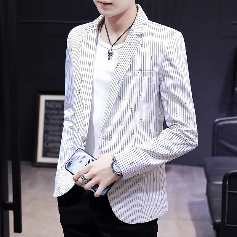 

British Style Men's 2022 New Small Suit Korean Version of The Slim Handsome Suit Spring and Autumn Casual Jacket