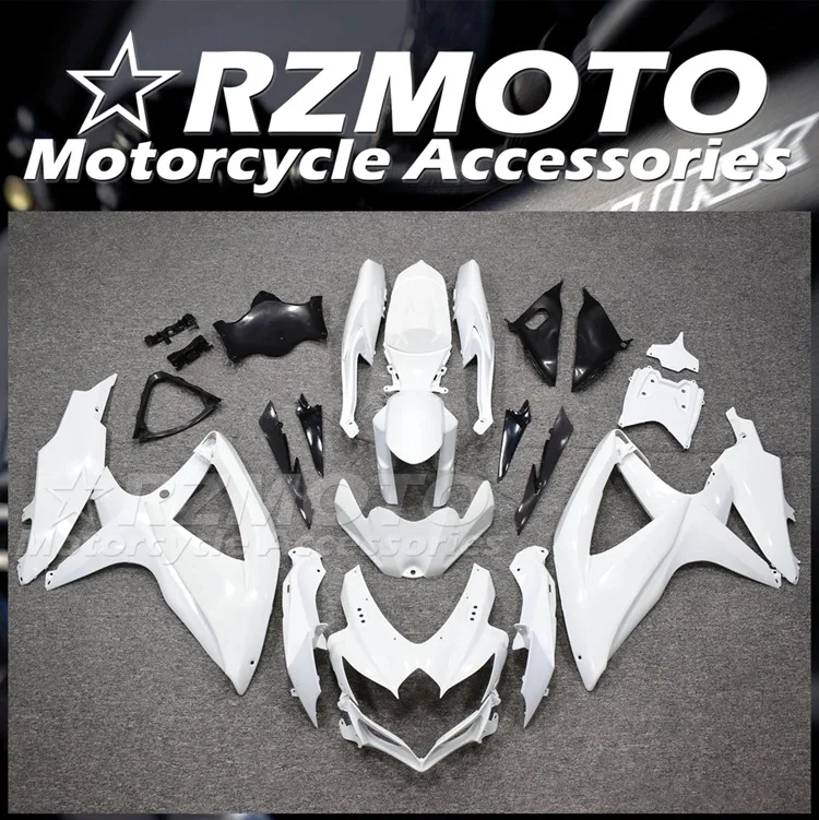 

4 подарка, новый комплект обтекателей из АБС-пластика, подходит для Suzuki GSX-R 600 750 K8 08 09 10 2008 2009 2010, комплект обтекателей белого цвета