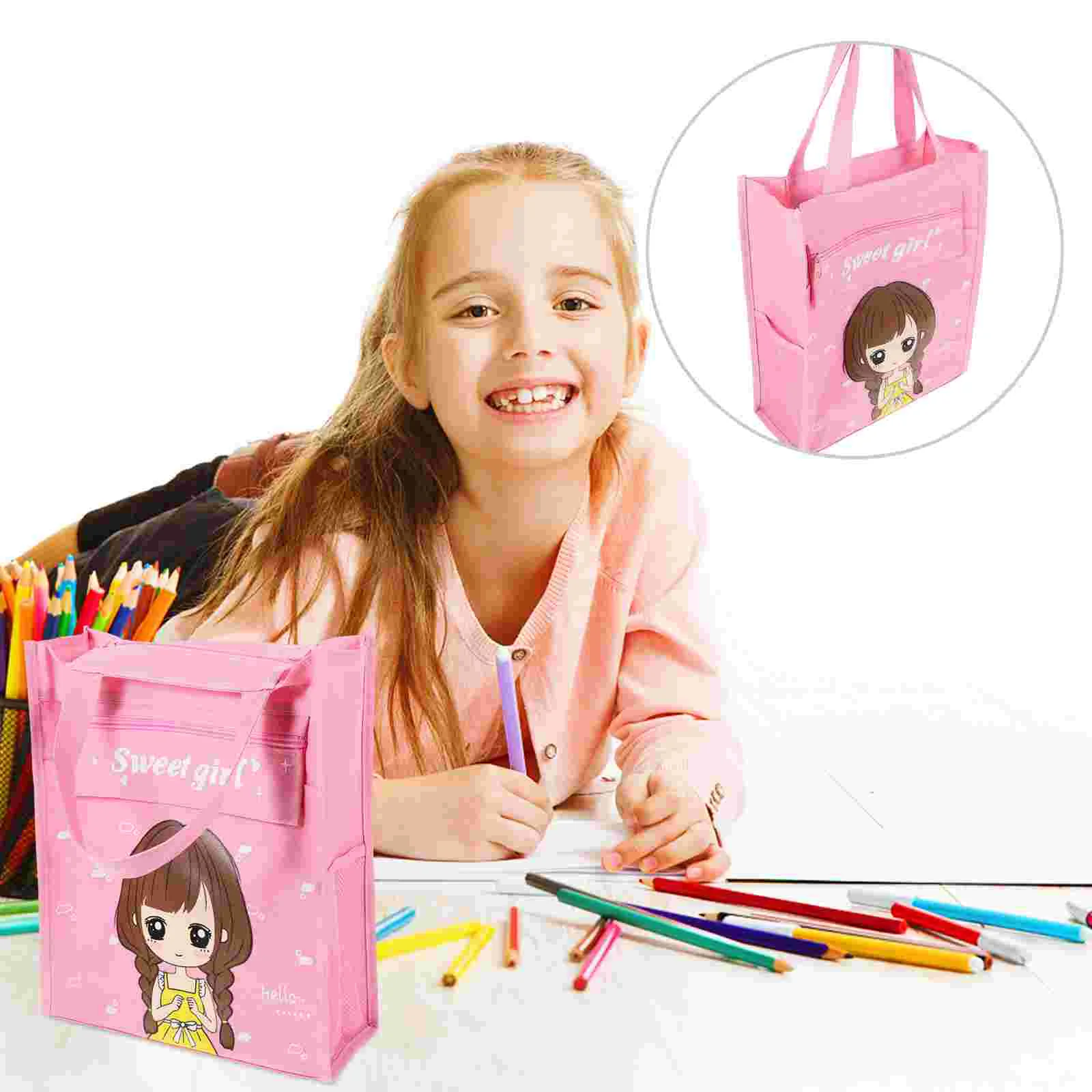 

Storage Bag The Tote Handbag Household Pouch Book Large Capacity Oxford Cloth Multi-function Student Shopping