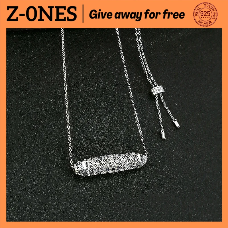 

2021.4 month new style 925 sterling silver ladies adjustable necklace gift zircon evil eye hollow pendant luxury brand jewelry