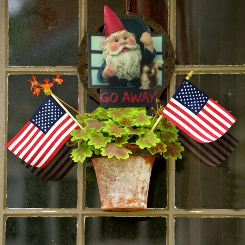 

Garden Elf Dwarf Pendant Ornaments Indoor Balcony Outdoor Garden Decor Hanging Craft Statues Acrylic Home Decoration 2021 Newest