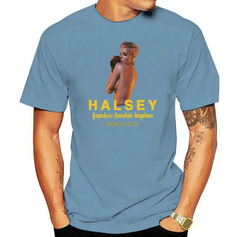 Футболка Halsey Tour 2022 с датой тура черный цвет коротким рукавом лучший дизайн 016189