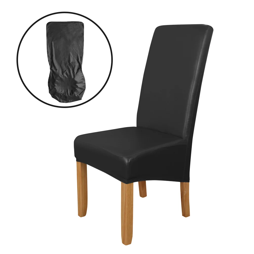 

Chair Covers Dining Room Coverliving White Black High Restaurant Wedding Party Waterproofstretch Bar Stool