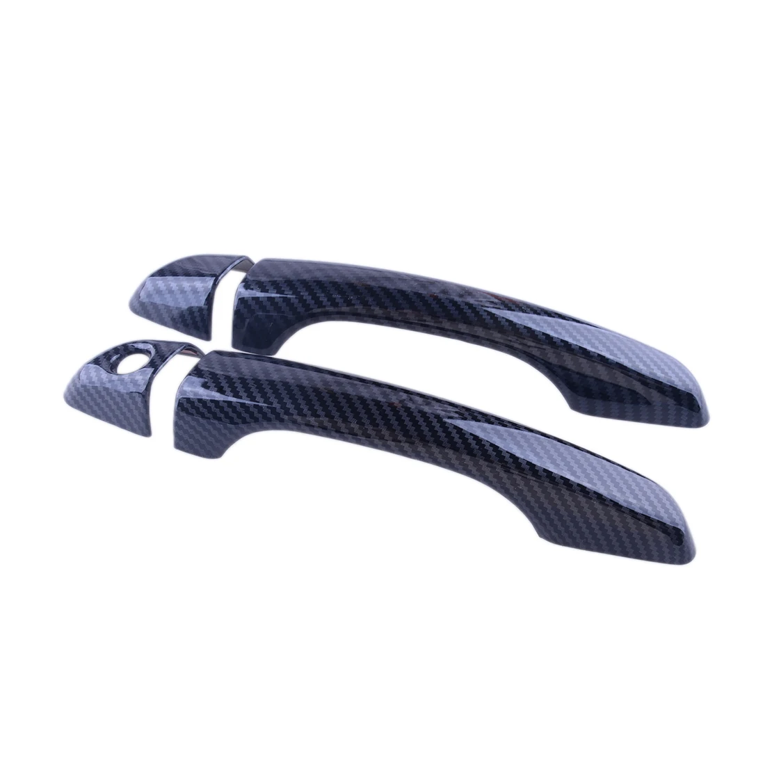 Черная Автомобильная накладка на переднюю и заднюю ручку из углеродного волокна