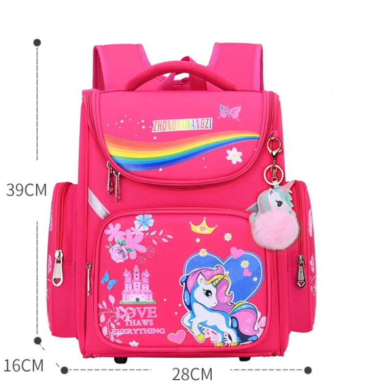 Primary Children Grade 1-3 Students Unicorn Fashion Backpacks 2022 New Girl Boy Cartoon Reflective Large Capacity Schoolbags Hot
