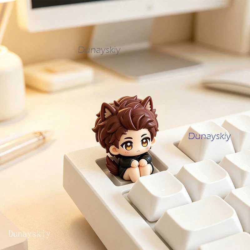 Фото Колпачок для клавиатуры Love and Deepspace Ao Yin Valko Chibi 3D ESC – Декор для механической клавиатуры, милый игровой аксессуар №2