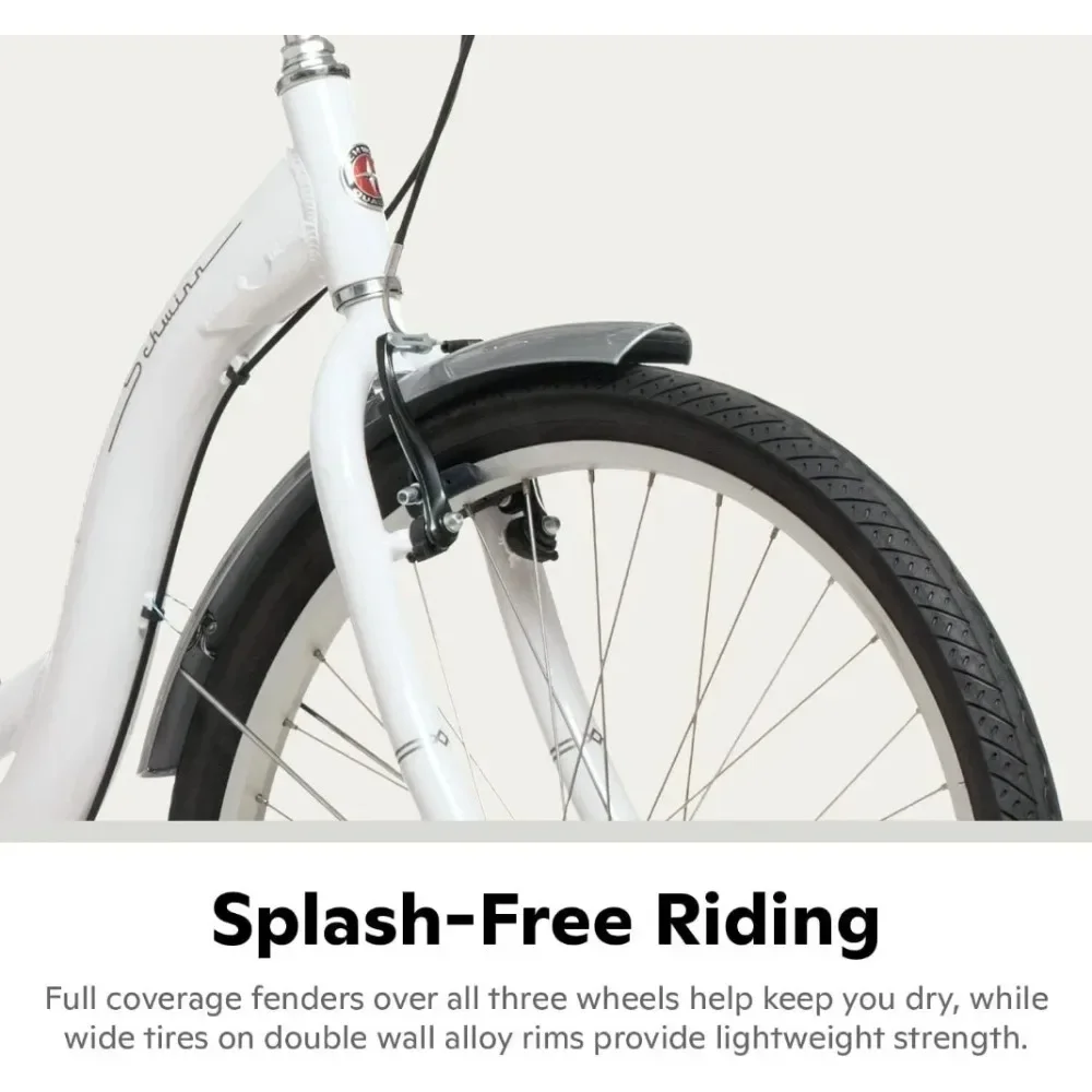 Трехколесный велосипед для взрослых 24 и 26 дюймов 3 колеса низкая ступенчатая рама