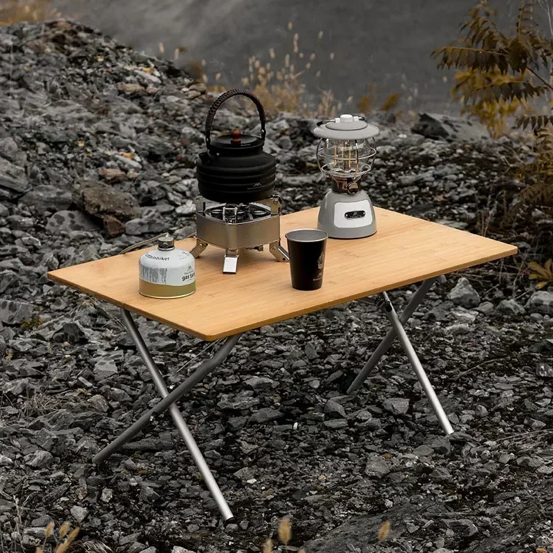 Стол складной из бамбукового сплава для кемпинга на открытом воздухе