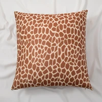 leopard print cushion cover decorative throw pillow cover for sofa classic soft plush pillow case for bed spring home decor