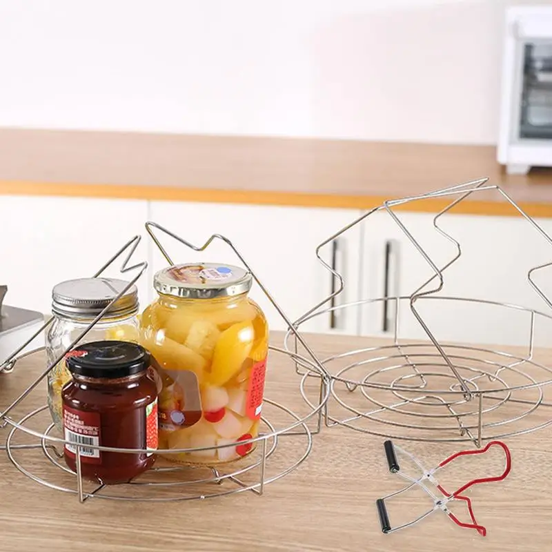 

Подъемник для консервирования, принадлежности для приготовления на пару, плоская стойка для консервирования из нержавеющей стали, маленькая подставка, подъемник для консервированных продуктов