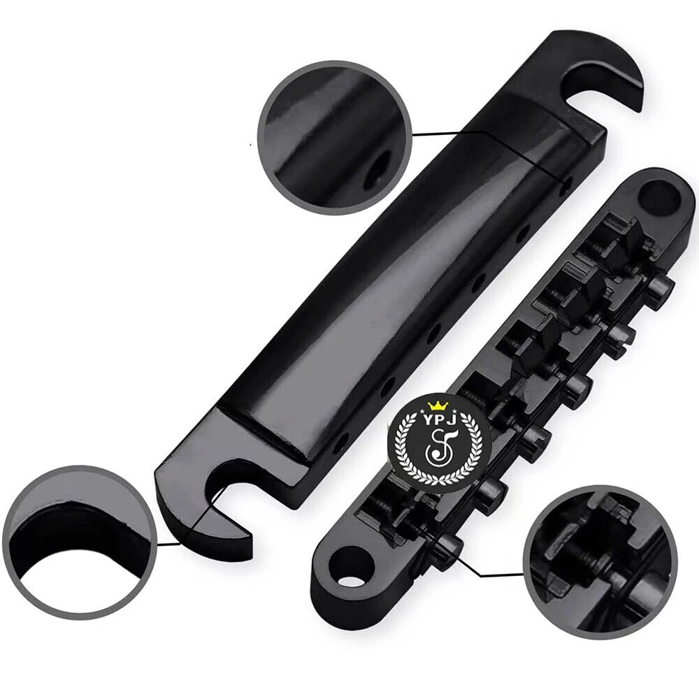 1 комплект для гитары Les Paul Gibson Epiphone Tune O Matic цвет черный седло моста задняя часть