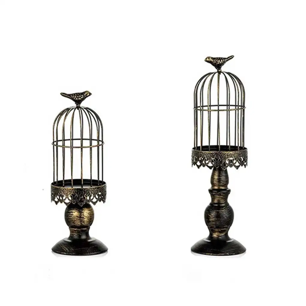 

Подсвечник для хранения свечей, модный металлический органайзер в форме птичьей клетки, Изысканный подсвечник, реквизит для гостиной