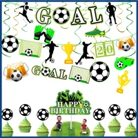 2022 football cake topper boy girl soccer happy birthday cupcake toppers party dessert decoration baby shower baking supplies