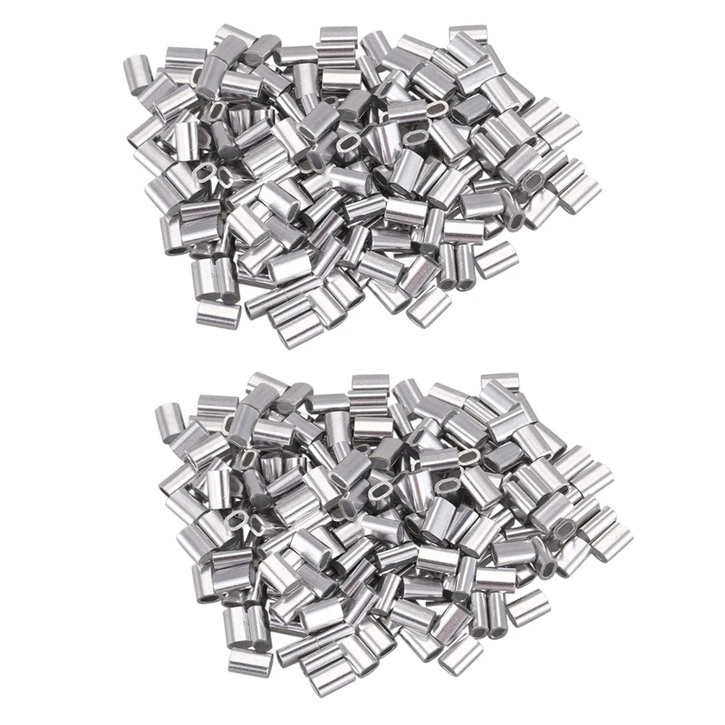 

M1.5 Wire Rope Aluminum Ferrule Cable Ties Crimp Wire Rope Chuck Aluminum Jacket 400 Pieces