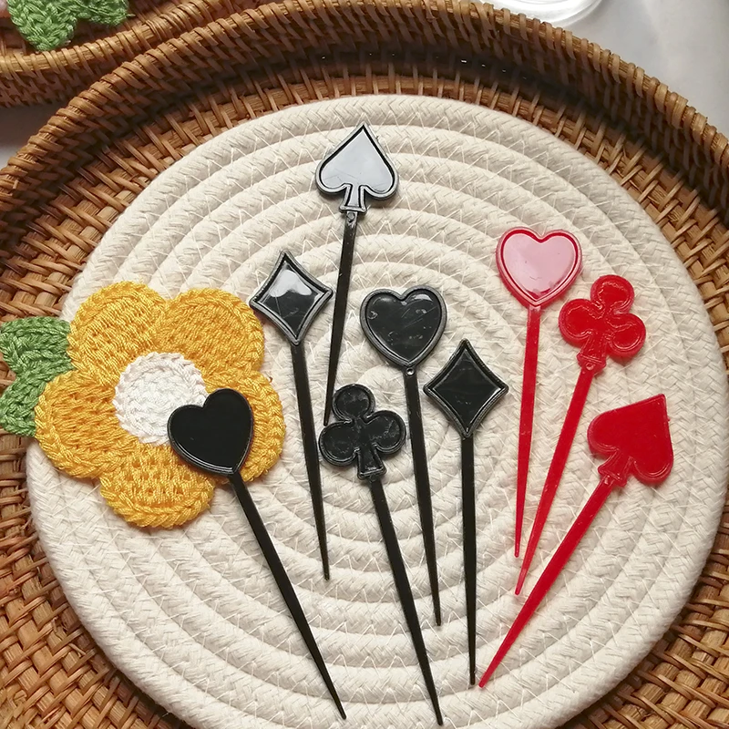 100PCS 9CM коктейль палочки пластиковые фрукты вилки для детей одноразовые милые