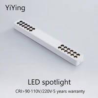 yiying led long size spotlights surface mounted cob linear lamp thin anti glare spot light for living room bedroom key lighting