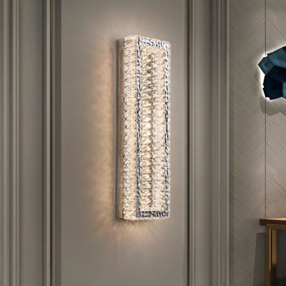 

Luxury crystal wall lamp bedside lighting bedroom wall lamp living room staircase background wall lamp hallway porch lamp
