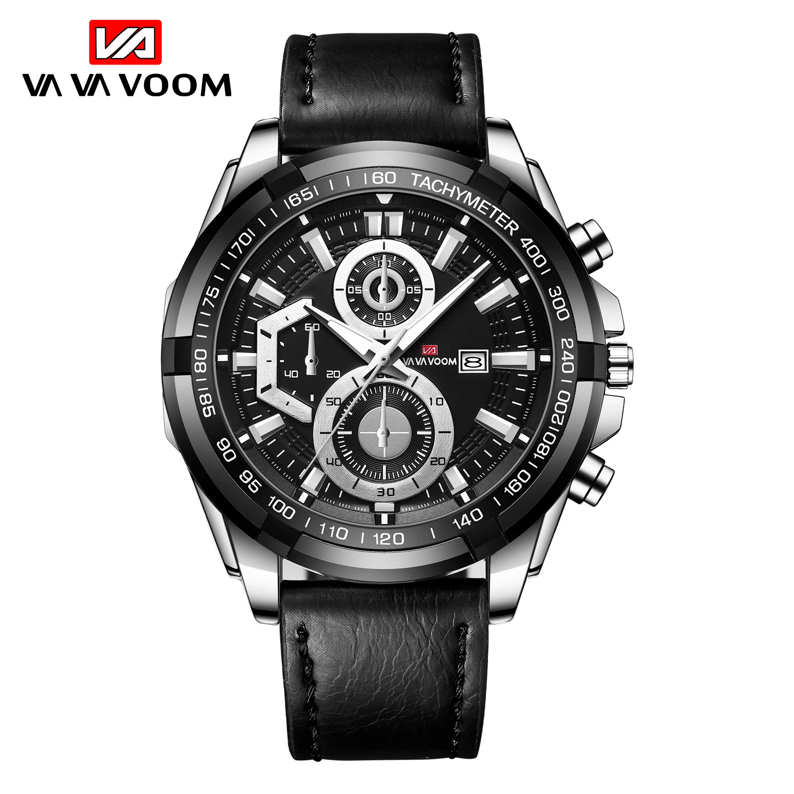 

VAVA VOOM New Fashion Men's Sport Watch Classic Super Big Dial Stainless Steel Waterproof Casual Wrist Watches With Calendar