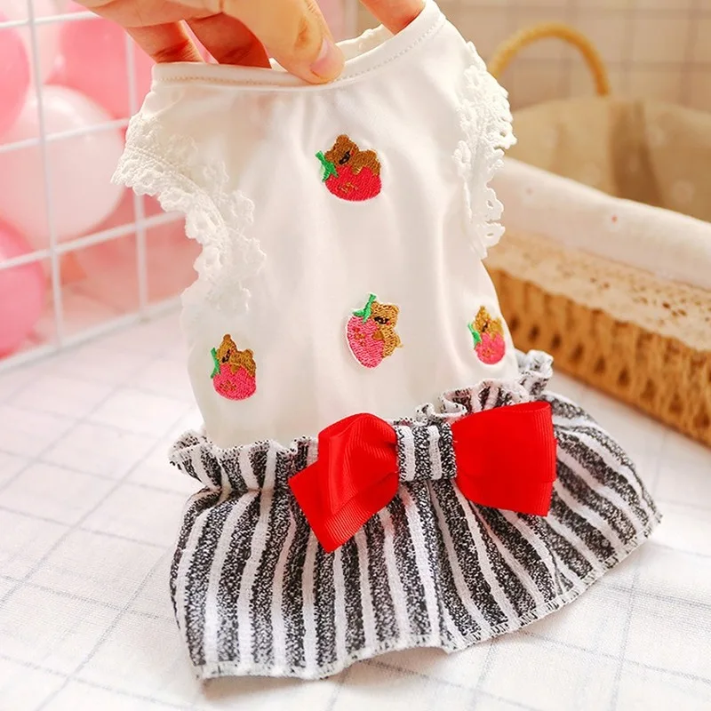 

Teddy Dog Clothes New Pet Supplies Clothing Skirt Summer Clothes Thin Cat Spring and Autumn Dog Clothes for Medium Dogs