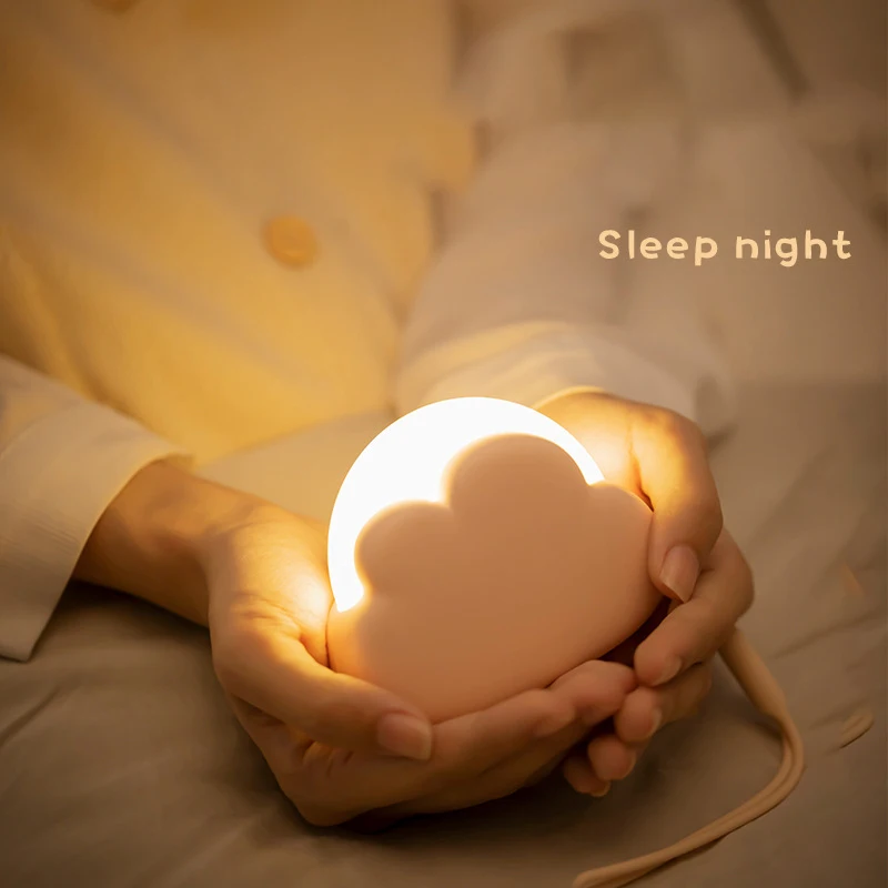 

2022 Bedroom Desktop Mini Decoration Table Lamp Birthday Gift New Online Celebrity Creative Charging Cute Cloud Night Light