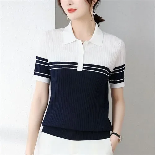 

2022 Garment Red lvory Short Women Sleeve Shirt