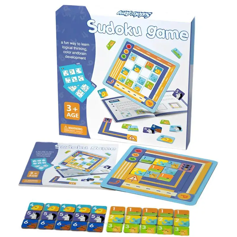 

Sudoku For Kids Enlightening Sudoku Board Game With Animal Patterns Educational Desktop Game Math Brain Teaser Toys For Logical