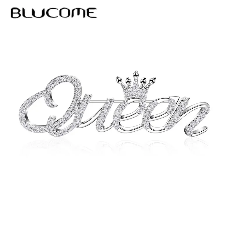 Женская брошь в форме короны BLUCOMEBlucome королевской буквы аксессуар для свадебного