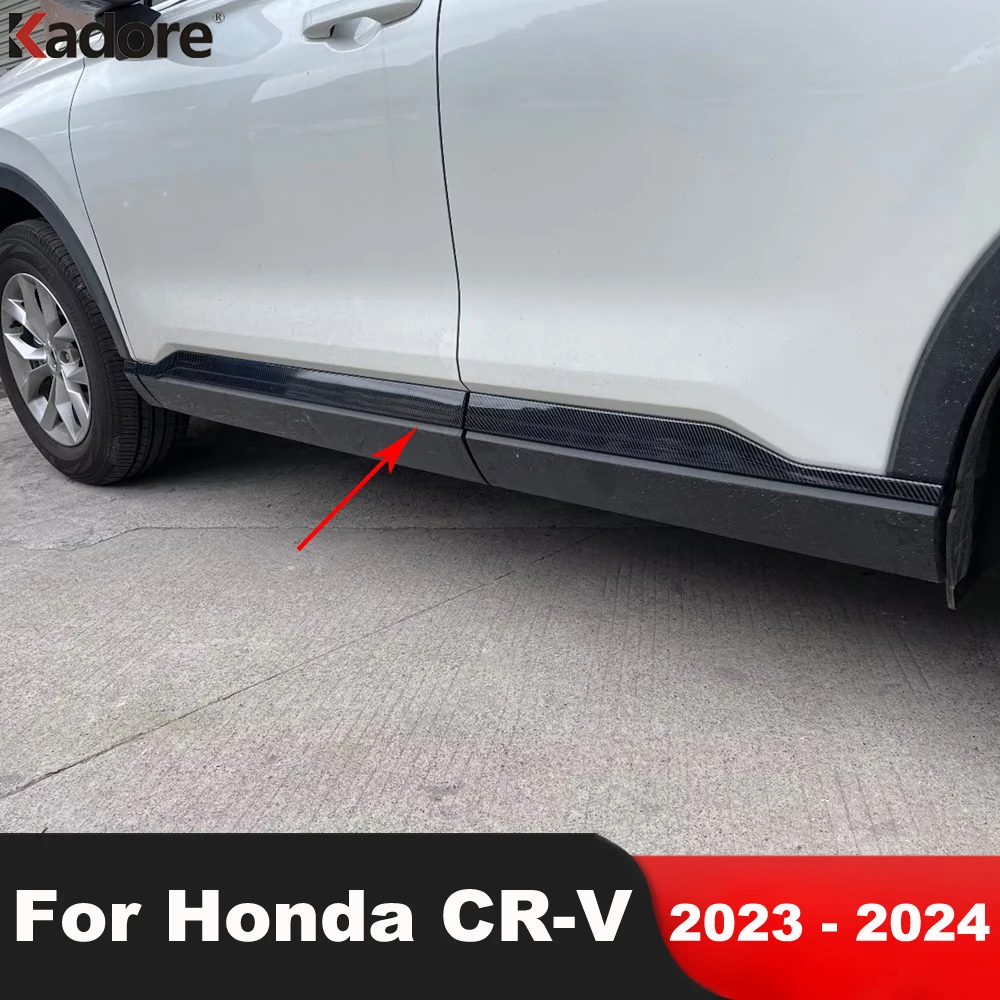 

Car Accessories For Honda CRV CR-V 2023 2024 Carbon Fiber Side Door Body Trim Door Line Panel Streamer Molding Garnish Strip