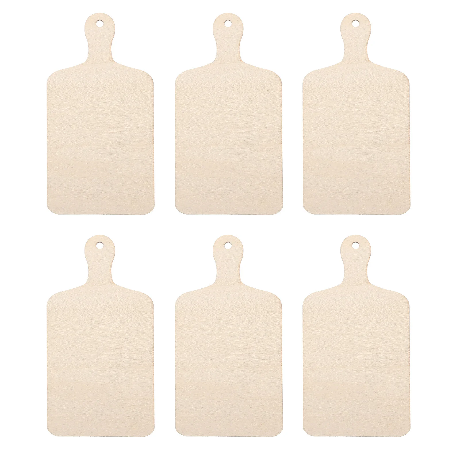 

6 Pcs Kids Placemat Blank Board DIY Chopping Boards Crafting Crafts Photography Props Poplar Plywood Bread Breadboards Child
