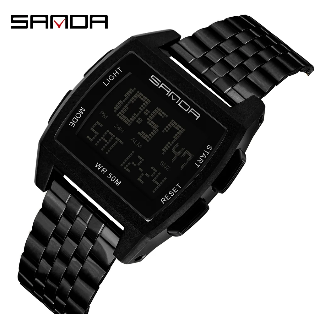 

2022 Sanda Military Sports Watches Led Digital Electronic Watch Waterproof Mens Top Brand Luxury Male Clock Relogio Masculino