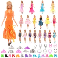fashion daily casual outfits 31 pcsset9 dress 10 shoes 12 accessories clothes for barbie doll birthday gift for girl