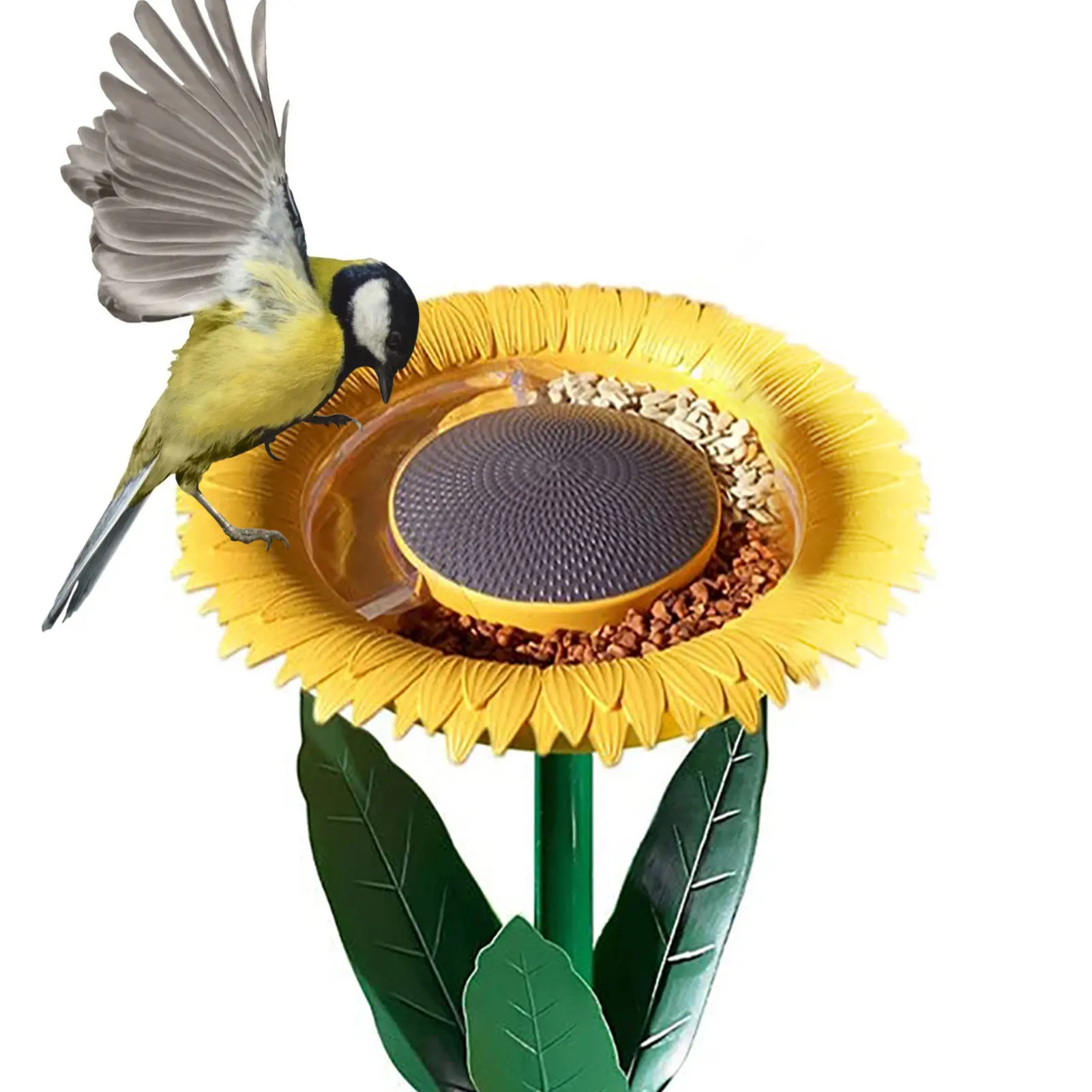 

Suower Birdfeeder Squirrel Proof Outdoor Bird Bath Feeding Tray DecorStanding Flower Wild Bird Feeders Stakes Decor Beautiful