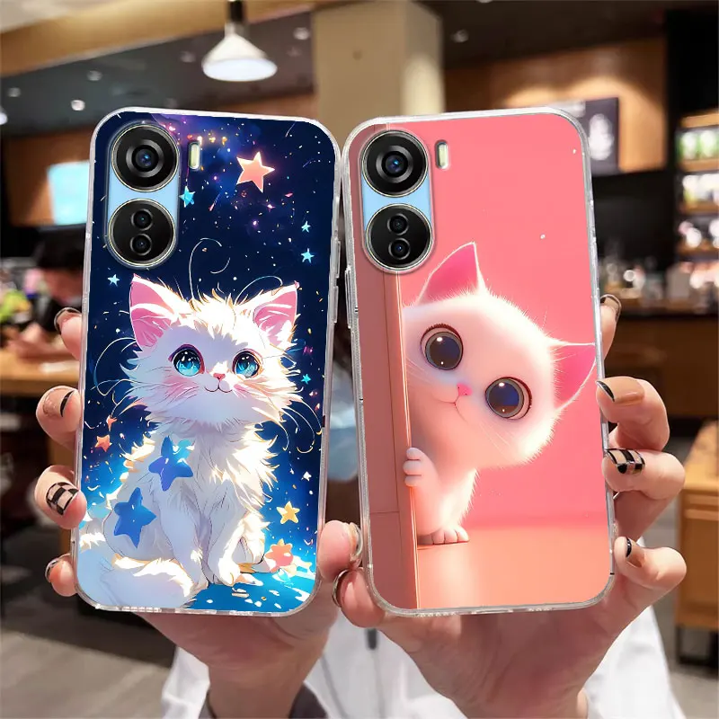 Фото Чехол для телефона ZTE Axon 40 SE 40 Lite, мягкий силиконовый прозрачный защитный чехол с принтом для ZTE Axon 70 50 Lite, противоударный чехол №3