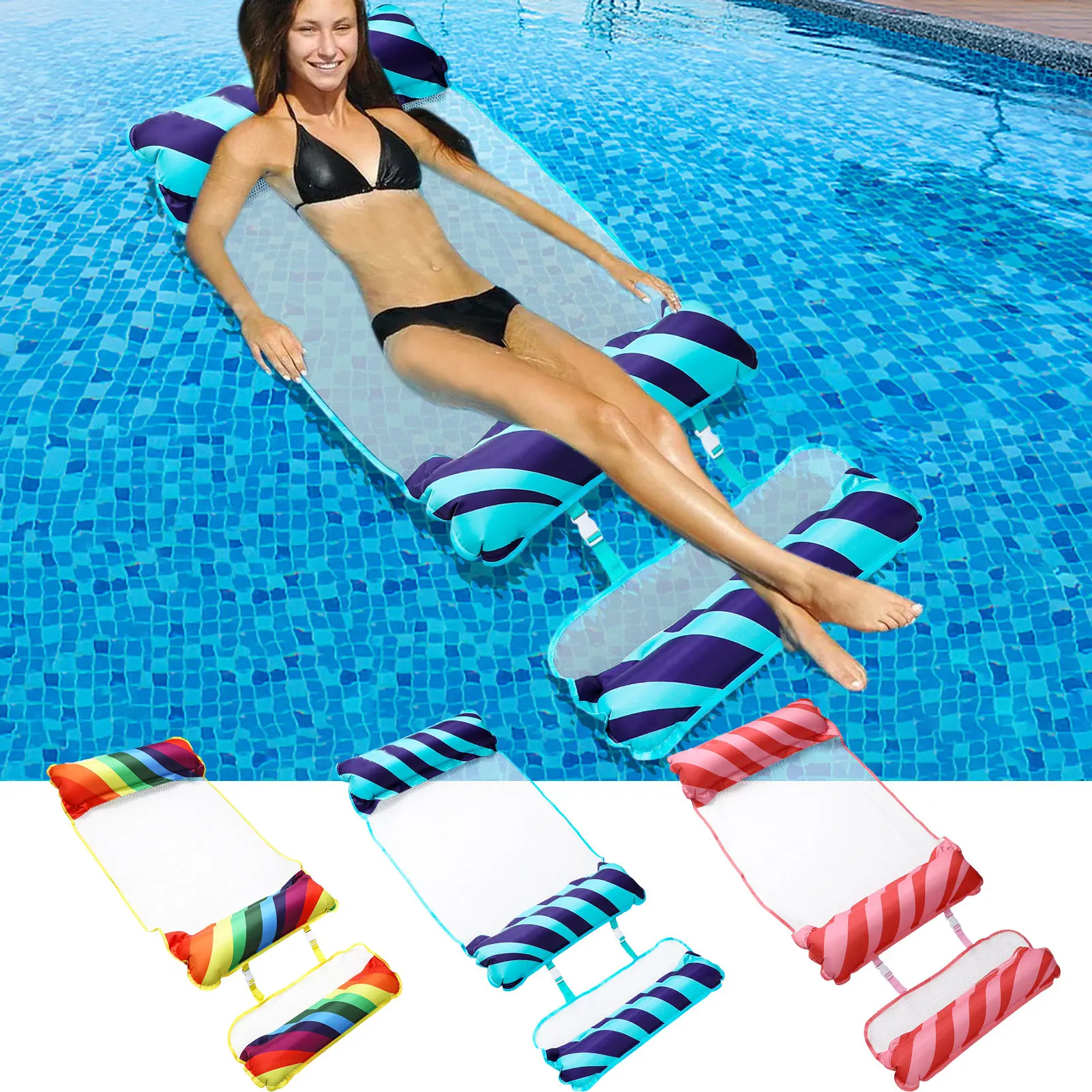 

Swimming Pool Floating Water Hammock Iatable Floating Bed Chair Float Lounger Outdoor Iatable Hammock Floating Toys