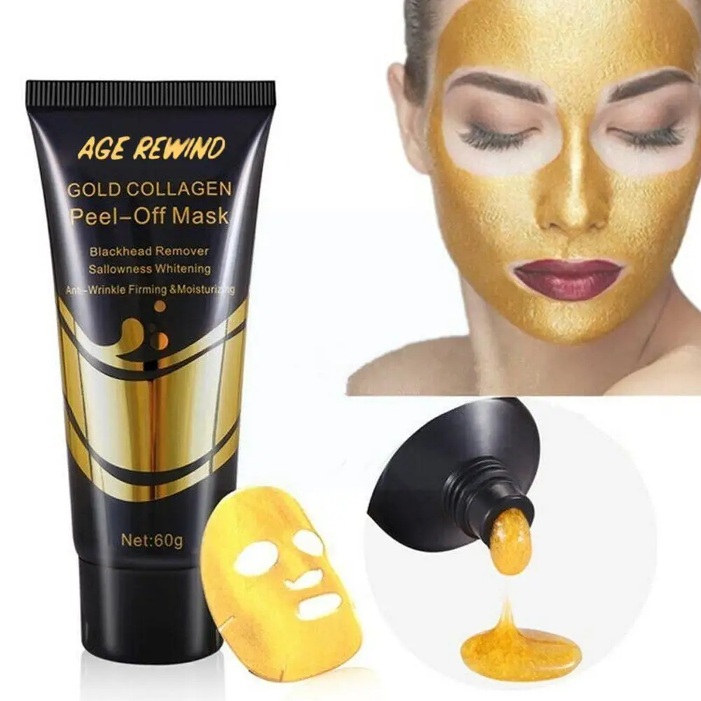 

24k Gold Collagen Anti Aging Whitening Lifting To Firming S Tear Peel Off Care Blackheads Skin Smooth S5b2