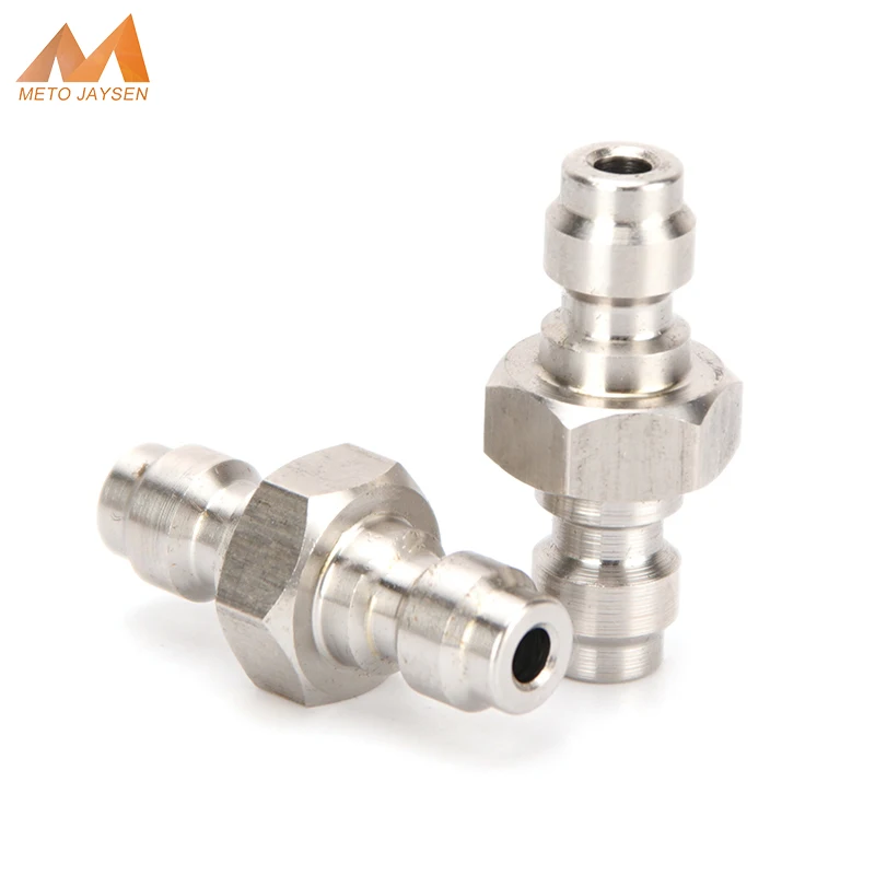 

Stainless Steel Double End Male Plug PCP Paintball Pneumatic Male-Male Plug Quick Coupling 8mm Fill Head Air Filling Socket 2pcs