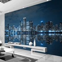 custom 3d mural wallpapers modern city night view bedroom living room study room tv background photo wall paper home decor art